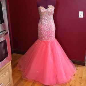 Mori Lee Beaded Mermaid Prom Dress